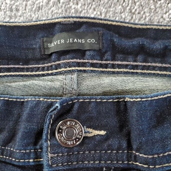 Silver Jeans Mens 40x30 Blue Straight Denim Allan - Picture 7 of 15